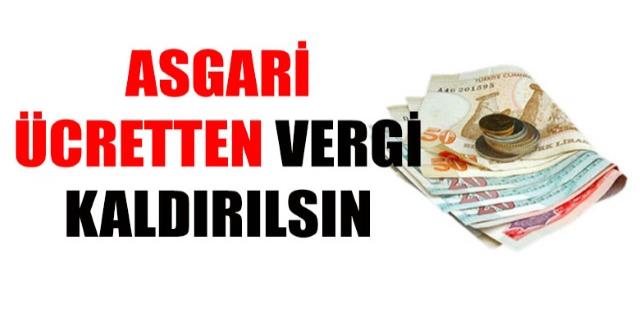 ASGARİ ÜCRETTEN VERGİ KALDIRILMASI...