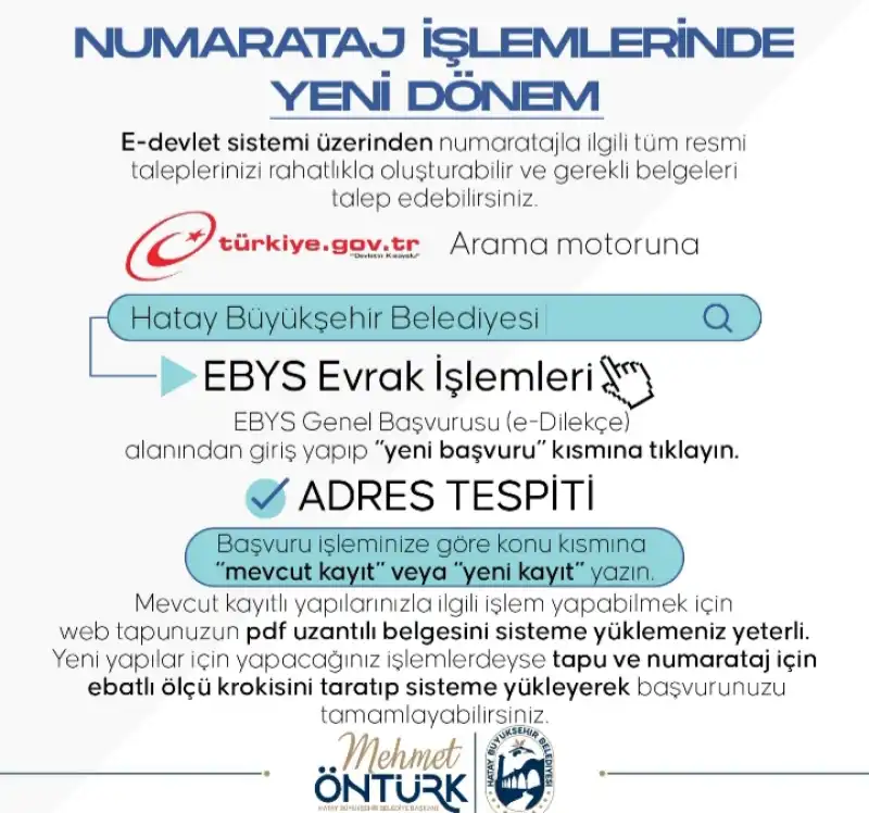 NUMARATAJ İŞLEMLERİNDE YENİ DÖNEM!