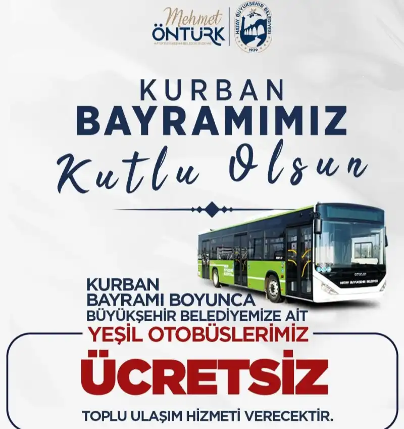 BAYRAM BOYUNCA TOPLU ULAŞIM...