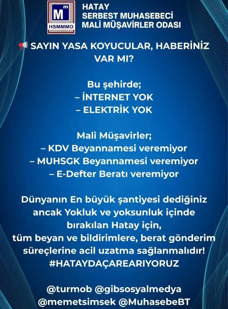 YETKİLİLERE AÇIK ÇAĞRI!