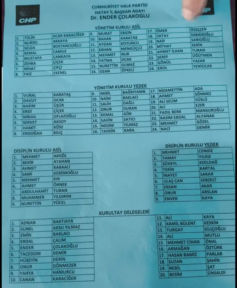 CHP HATAY İL KONGRESİ TAMAMLANDI!
