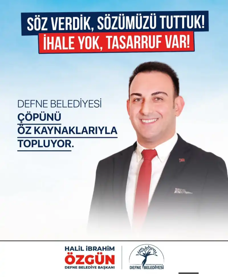 DEFNE BELEDİYESİNDE BİR İLK!