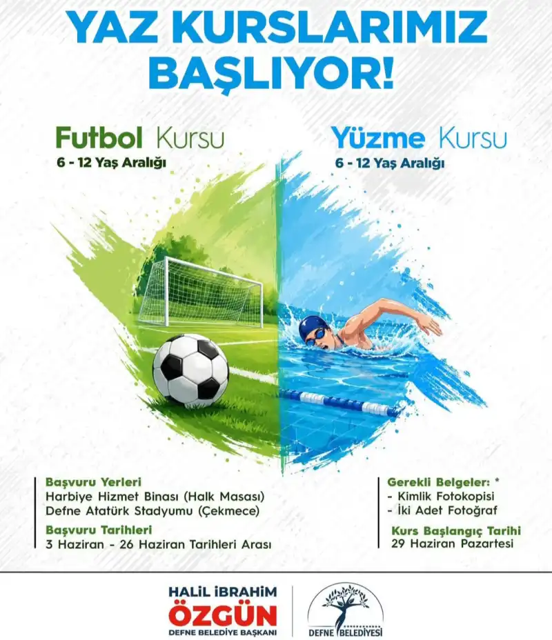 DEFNE BELEDİYESİNDEN ÇOCUKLARIMIZ İÇİN...