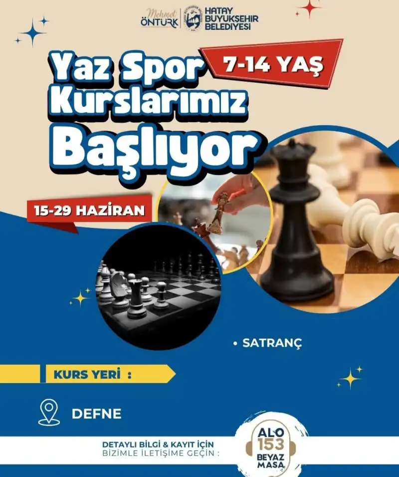 HATAY BÜYÜKŞEHİR BELEDİYESİ YAZ SPOR KURSLARI BAŞLIYOR! 