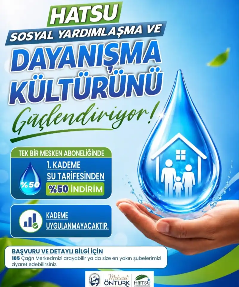 İHTİYAÇ SAHİBİ AİLELERE İNDİRİMLİ TARİFE!